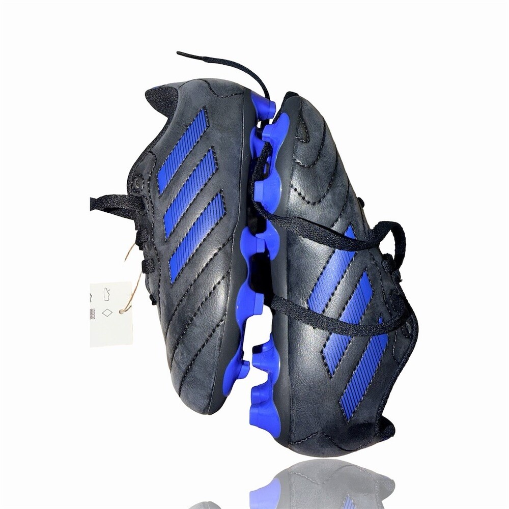 adidas Goletto VIII FG J Youth Soccer Cleats Black/Royal Blue Size 10K